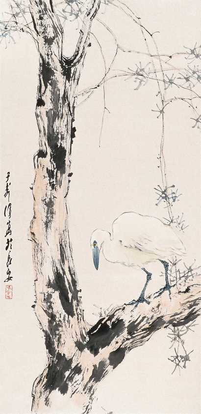 王子武 花鸟图 立轴